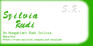 szilvia rudi business card